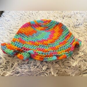 Crochet Ruffle Bucket Hat